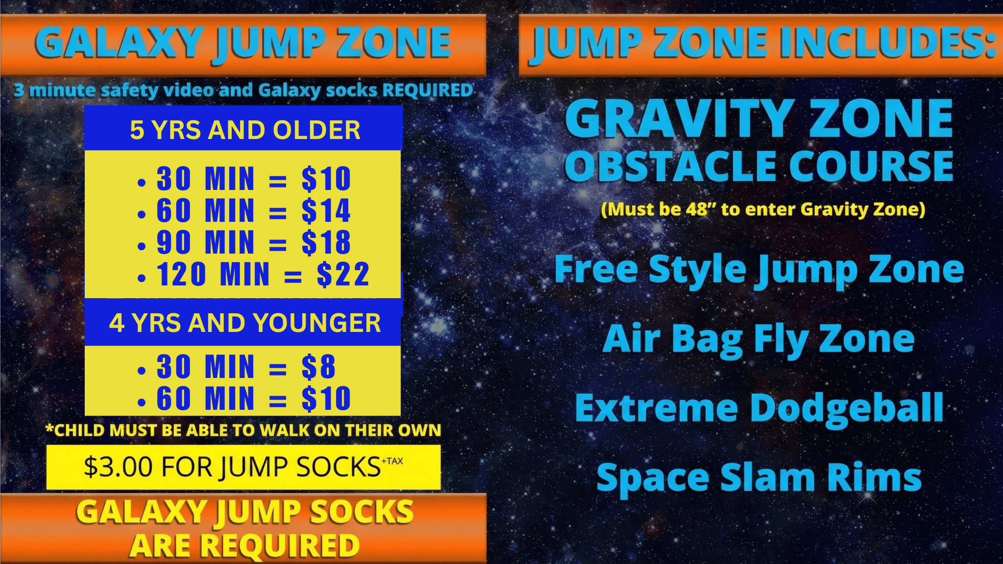 30 MIN = $10 60 MIN = $14 90 MIN = $18 120 MIN = $22